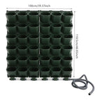 Self Watering Planters with Timer and Rain Sensor, 36-Pocket Wall Mounted Vertical Garden System - Automatic Drip Irrigation Kit for Indoor Outdoor Balcony, Grow Herbs Vegetables Flowers