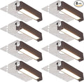 LEONLITE 8-Pack 4 Inch LED Hardscape Lighting, Update Retaining Wall Lights, LED Landscape Lighting, 12-24V AC/DC Paver Light Low Voltage, 1W/2W/3W Dimmable Outdoor Step Lights, 2700K Soft White, ETL