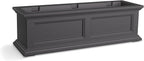 Mayne Fairfield 3-Foot Window Box – Self-Watering, Weather-Resistant Planter for Flowers – Durable Design for Outdoor Use, Perfect for Windows