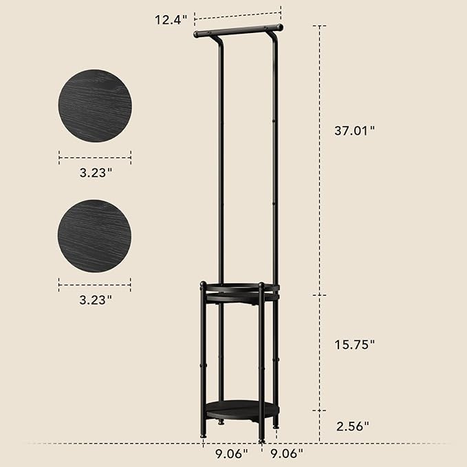 Plant Stand Indoor Outdoor - Heavy Duty Metal 2-tier Hanging Plant Holder Space-Saving Iron Plant Stands Tall Plant Shelf for Living Room Garden Balcony（Black）