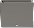 Veradek Block Series Span Plastic Planter - Tall Rectangular Planter for Indoor or Outdoor Patio/Porch, Gray, 24.25 in Height, 12 in Width, 30 in Length
