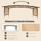 AECOJOY Pergola 9' x 12' Outdoor Pergolas, Pergolas and Gazebo Clearance, Retractable Metal Pergola with Sun Shade Canopy for Patio, Backyard, Garden
