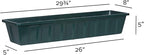 Root & Vessel Poly-Pro Plastic Flower Box Planter, Hunter Green, 30-Inch