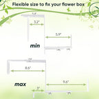 Adjustable Planter Box Bracket, Flower Box Holder Brackets for Deck Railing, Window Box Hanging Brackets for Patio Garden Fence Pergola Balcony Supporting Heavy Planters-4 Pack