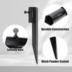 CNQLIS 6 Pcs Outdoor Light Stakes for Tiki Torch Stand - 10 3/4" Steel Torch Stakes - Garden Stakes for Lights, Stakes for Outdoor Lights for Solar Lights,Fishing Rods, Freestanding Poles