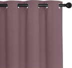NICETOWN Blackout Patio Curtains 100 x 144 Inches Long for Sliding Door Extral Wide Blackout Curtain Panels Thermal Insulated Room Divider - Grommet Top, 100" W x 144" L, 1 Panel, Dry Rose