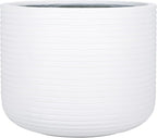 SAFAVIEH Outdoor Collection Nardo White Cement Ficonstone Planter Pot