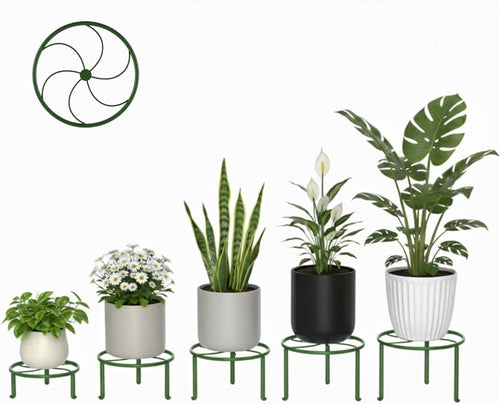 5-Pack Metal Plant Stand Heavy Duty Flower Pot Stands for Multiple Plant, Anti-Rust Flower Pot Stand Round Plant Holder for Room Indoor/Outdoor,Gardens