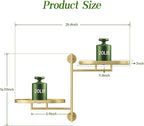 Window Rotating Plant Stand Shelf Indoor Gold Metal Floating Shelves 2-Tier Wall Mount Plant hanger Holders for Wall Planter Modern Home Decor window sill gifts