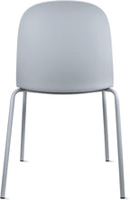 2xhome Modern Stackable Armless Dining Chair | Plastic Shell Seat with Metal Legs | Indoor or Outdoor Use | Home Kitchen Patio (1, Grey, No Padding)