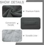 MeMoreCool Square Stuffed Pouf Ottoman Foot Rest, Floor Pouf Foot Stool with Foam Chunk Filling, Soft Stuffed Ottoman Footrest for Living Room