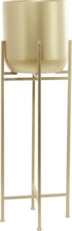 Deco 79 CosmoLiving by Cosmopolitan Modern Metal Round Planter, 13" x 13" x 41", Gold (081569)