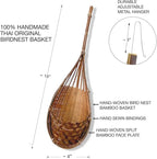 Handmade 100% Thai Bamboo Hanging Orchid Basket – 4 Inch Set of 3