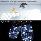 String Lights for Mason Jars, 8 Pack, Cool White Solar Lids