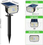 nipify 10 Pack Solar Spot Lights Outdoor Motion Sensor with 3 Modes,Solar Spotlights Outdoor Waterproof 2-in-1 Auto On/Off Landscape Lighting for Outside Yard Wall Garden Pathway, Warm White