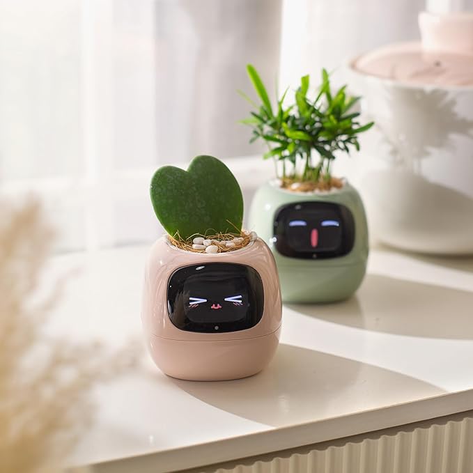 Planter, Green Plastic Smart Pot with Automated Watering and App Control