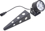 Legacy Mini 50X Twin Solar-Powered Spot Lights LED Spotlight Flag Pole Light (Warm White LED) for Outdoor Garden Yard Landscape Uplight Downlight, Waterproof, Black Finish