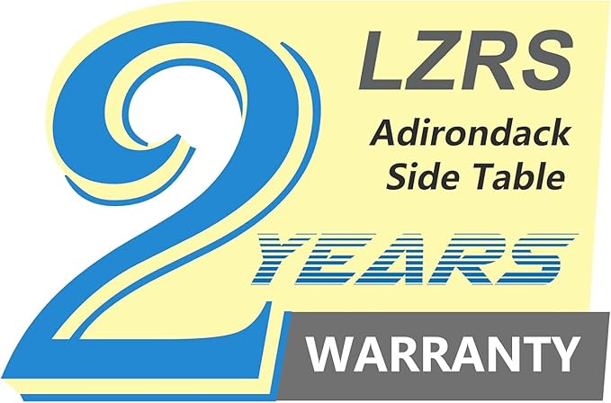 LZRS Round Adirondack Patio Side Table End Table, Outdoor Side Tables for Patio, Backyard,Pool, Indoor Companion, Easy Maintenance & Weather Resistant(Brown Mixture)