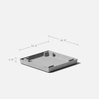 Veradek Nobleton Indoor/Outdoor Wide Square Planter (Light Grey, 22 inch - 2 Pack with 2 Saucer Trays)