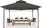 MASTERCANOPY Outdoor Garden Gazebo for Patios with Stable Steel Frame (11x11, Dark Gray)