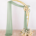 Sheer Outdoor Curtain Fabric Panels, Sage Green Chiffon, 29 in x 20 Ft, 2 Pack