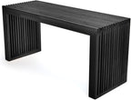 Bamboo Dining Bench, 35 inch Farmhouse Decor Indoor Kitchen Table Bench, Entryway Shoe Rack Bench Solid Bamboo Benches for Living Room, Hallway, Bedroom, Bathroom