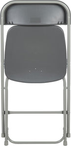 Flash Furniture Hercules Series Plastic Folding Chair - Grey - 6 Pack 650LB Weight Capacity Comfortable Event Chair-Lightweight Folding Chair