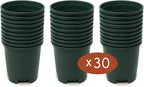 30-Pack Wholesale Nursery Pot in Bulk 5.5 Inch 0.5 Gallon Plastic Planters for Outdoor Indoor Plants Gardening Flower Pots with Drainage Holes Color Green