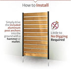 5ft H x 3.2ft W (1 Panel) No Dig Enclo Concord Cedar Wood Privacy Screen, Great to Hide Trash Cans, Decorative Patio Privacy Screen, Outdoor Privacy Fence Panel, Air Conditioner Fence, EC18022