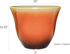 Classic Home and Garden Resin Planter, 15" | Tequila Sunrise | Pack of 2 | Flower Pot