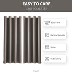 Water Proof Outside Curtains with Grommet Top for Porch, W52 x L120 Thermal Insulated Washable Outdoor Divider Drapes for Patio Gazebo Deck Pool Area Pergola Cabana (Taupe, 2 Panels)