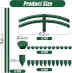 Uzoli 12 Pack Plant Support Stakes Sets - Versatile Plant Cages, Stackable 3 Tier Garden Flower Support，Plant Stakes for Indoor Outdoor Plants Tomato, Peony, Monstera, Hydrangea, Climbing Plants