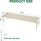 Metal Plant Stand, Rust-proof Aluminum Flower Pot Stand, Heavy Duty Planter Display Shelving for Patio Balcony Garden Living Room Decorative (White, 35.4 Inch)