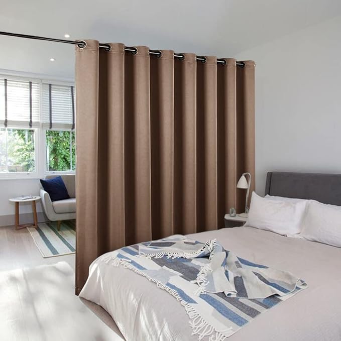 Patio Blind Blackout Curtain Panels – Cappuccino, 100 x 95 Inch