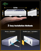 Solar Fence Lights 16 Pack, 50 Lumens Outdoor Solar Lights with 12 Modes RGB Color Glow LED，Waterproof, Solar Lights for Patio, Backyard, Deck, Fence, Railing(White Shell)
