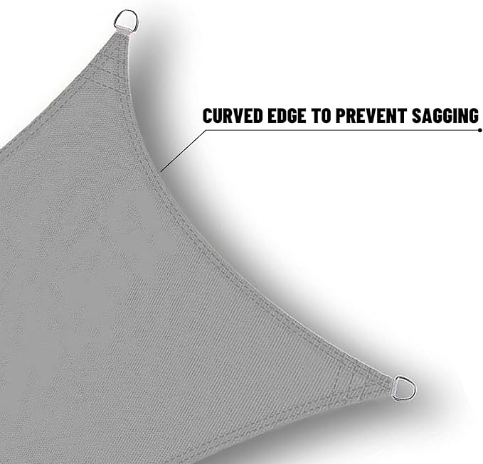 SUNNY GUARD Waterproof Sun Shade Sail 7' x 15' Charcoal Rectangle UV Block Sunshade for Backyard Yard Deck Patio Garden Outdoor Activities and Facility(Customized)