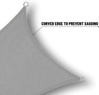 SUNNY GUARD Waterproof Sun Shade Sail 6' x 15' Charcoal Rectangle UV Block Sunshade for Backyard Yard Deck Patio Garden Outdoor Activities and Facility(Customized)