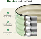 GreatBuddy 2x2x1 ft Round Galvanized Raised Garden Bed, Easy-Assembly Raised Bed with Anti-Cut Gloves & Tools, Rust-Proof Garden Bed for Outdoor, Vegetables, Herbs, Small Trees, Green
