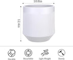 Plant Pots，Set of 2 Plastic Large Pots for Indoor Plants,Flower Pots Outdoor Planters with Drainage Hole and Seamless Saucer,(White 12Inches)