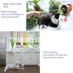 Hanging Planters for Plants with 8 Hooks, Handmade Colorful Cotton Rope Hanging Plant Holder Indoor & Outdoor Boho Room Decor Hanging Ceiling Decor，4 Pack. (4 Color)