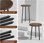 Plant Stand Indoor 2 Pack: Plant Table 14''&20'' Wooden & Metel Heavy Duty Stands for Flower Lovers - Mid Century Modern Design Stool for Bedroom/Living Room/Patio/Garden