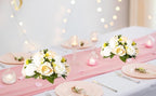 Artificial Flower Balls, 10 Pcs Champagne & White Silk Rose Centerpieces