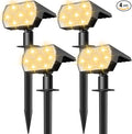 NYMPHY Solar Lights Outdoor Waterproof IP68, 56 LED 3 Lighting Modes Solar Powered Garden Yard Spot Solar Lights for Outside Landscape- 4 Pack (Warm White)