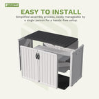 Patiowell 26 Cu.ft Plastic Outdoor Storage Shed w/o Shelf, Lockable Waterproof - Image 5
