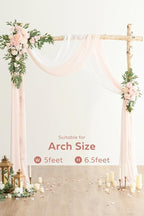 Artificial Flowers Wedding Arch Kit, Blush and Cream, 4-Piece Set
