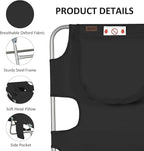 Outsunny Chaise Lounge Chair Outdoor with Face Arm Hole, 5-Position Reclining Face Down Tanning Chair with Carry Strap, Side Pocket, Portable Folding Bed Cot for Patio Beach Pool, Black