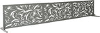 Oakland Living 6 ft. X 4 ft. Grey Freestanding Metal Privacy Screen Room Divider