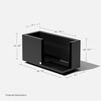 Veradek Block Series Long Box Planter - Large Rectangular Planter for Indoor or Outdoor Patio/Porch | Durable All-Weather Use with Drainage Holes | Modern Décor for Tall Plants, Flowers or Shrubs