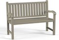 Outdoor Bench, Waterproof & Weatherproof Garden Bench with Ergonomic Design, 2-Person Resin Bench for Porch, Deck, Patio, Outdoor, Garden & Park(Grey)