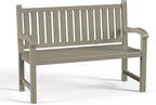Outdoor Bench, Waterproof & Weatherproof Garden Bench with Ergonomic Design, 2-Person Resin Bench for Porch, Deck, Patio, Outdoor, Garden & Park(Grey)